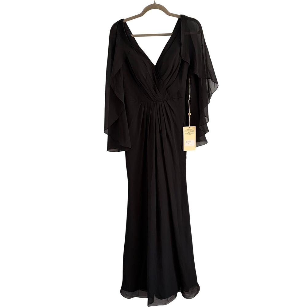 Carlyna Alain Chiffon Bridesmaid's Dress Black Women's Size 2 NWT